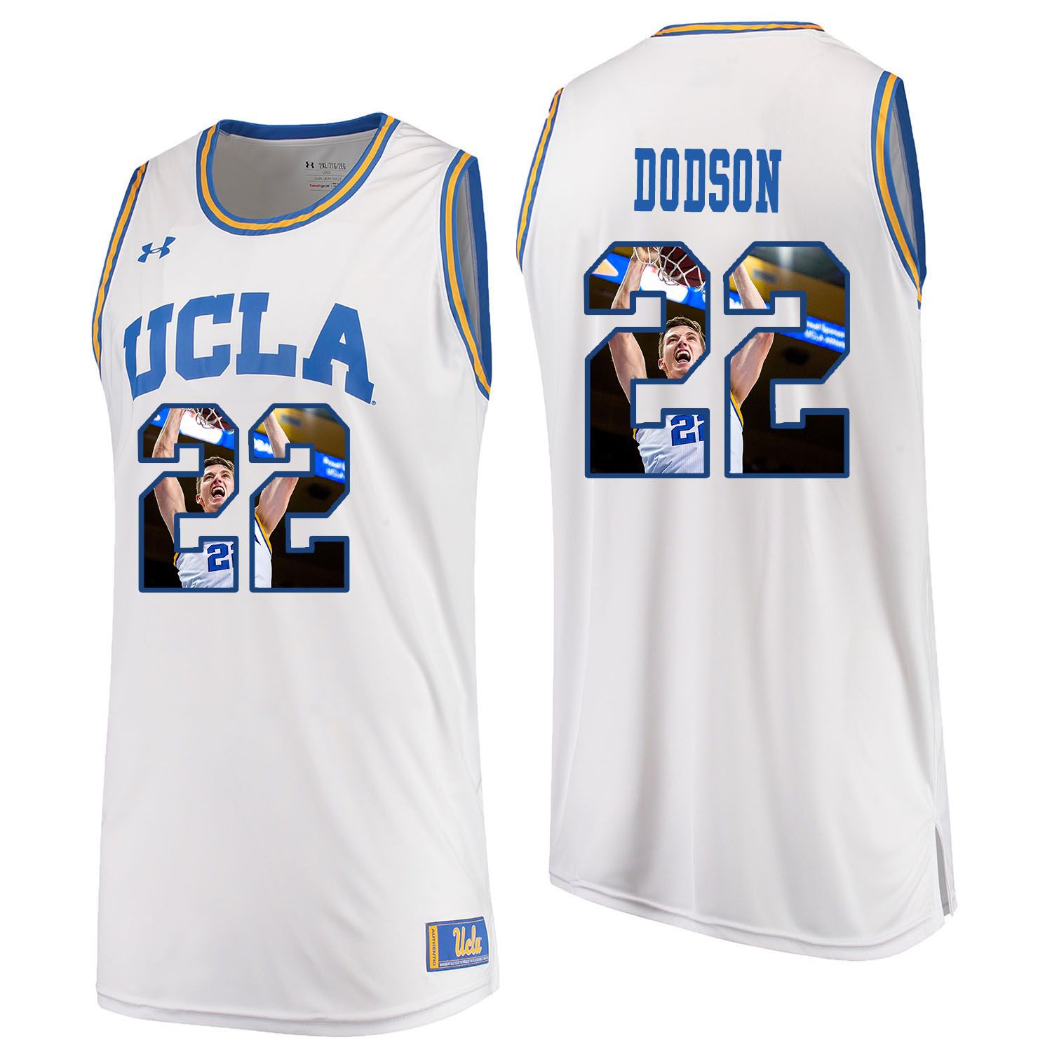 Men UCLA UA 22 Dodson White Fashion Edition Customized NCAA Jerseys